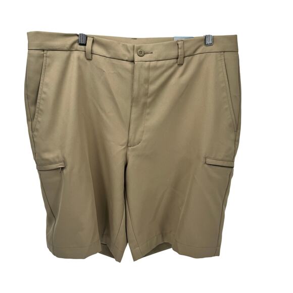 Pro Tour Golf Shorts Mens 36 (37x8.5 ACTUAL) Khaki Tan Ultimate Cargo UPF 15 NEW - Picture 2 of 8
